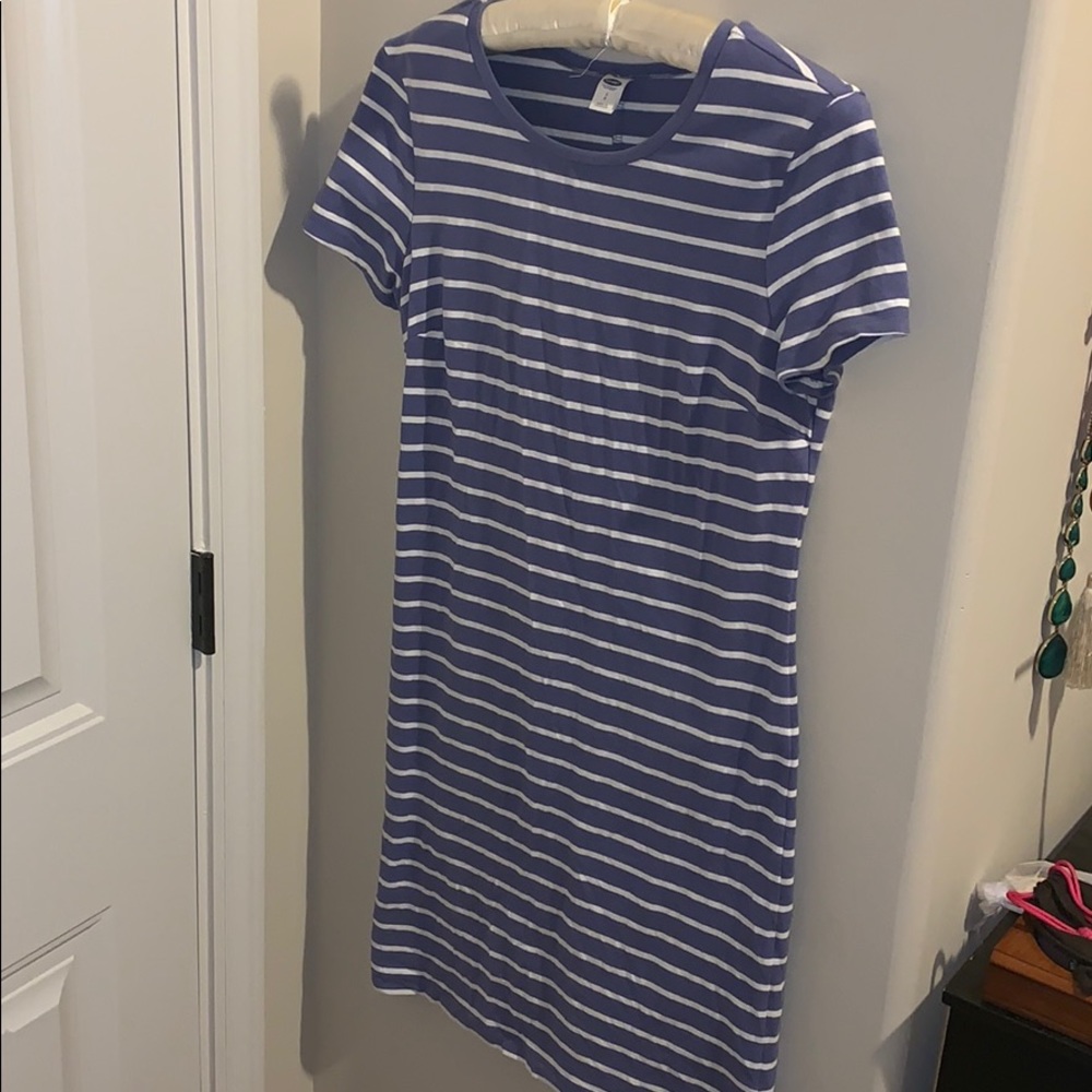 Old Navy Periwinkle Striped Mini Dress